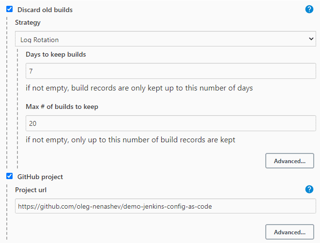 Tables to Divs - Job configuration example